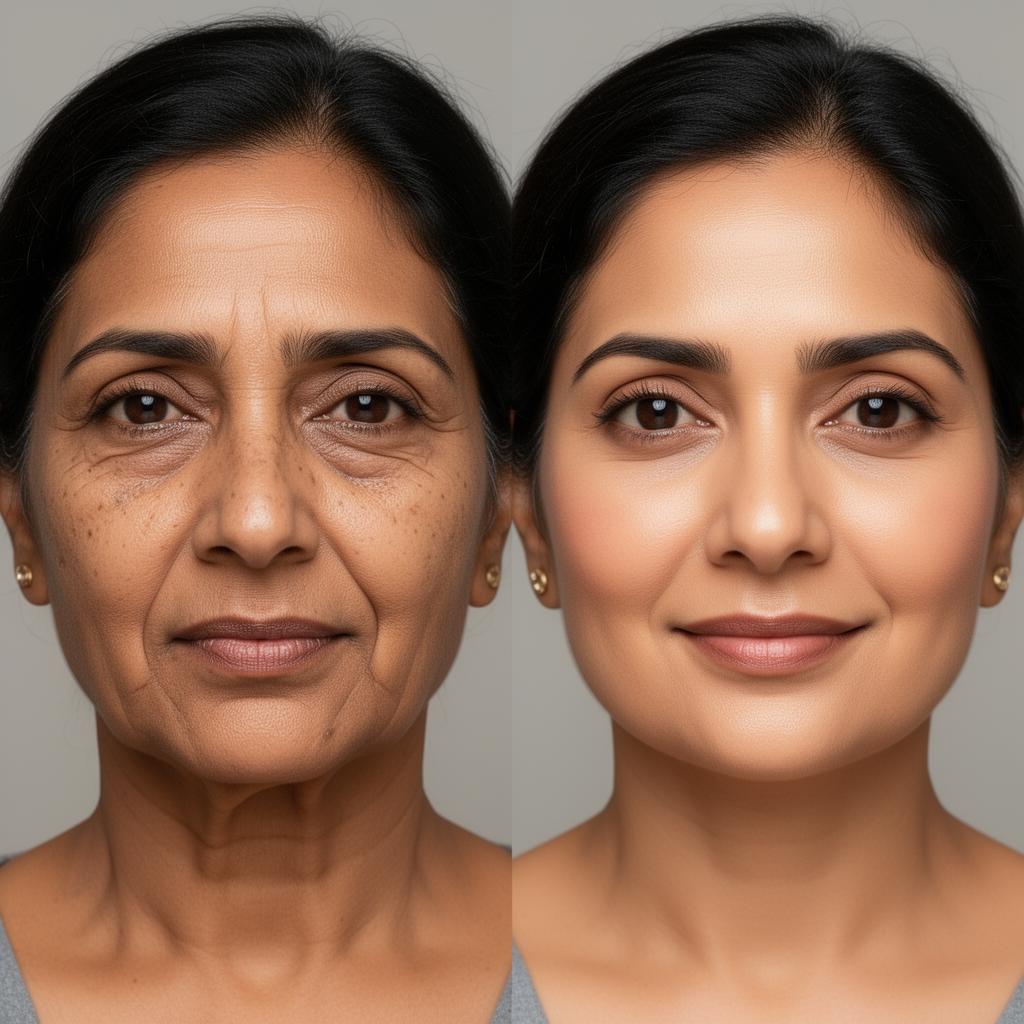 Case 03 · Anti-ageing & glow — before and after