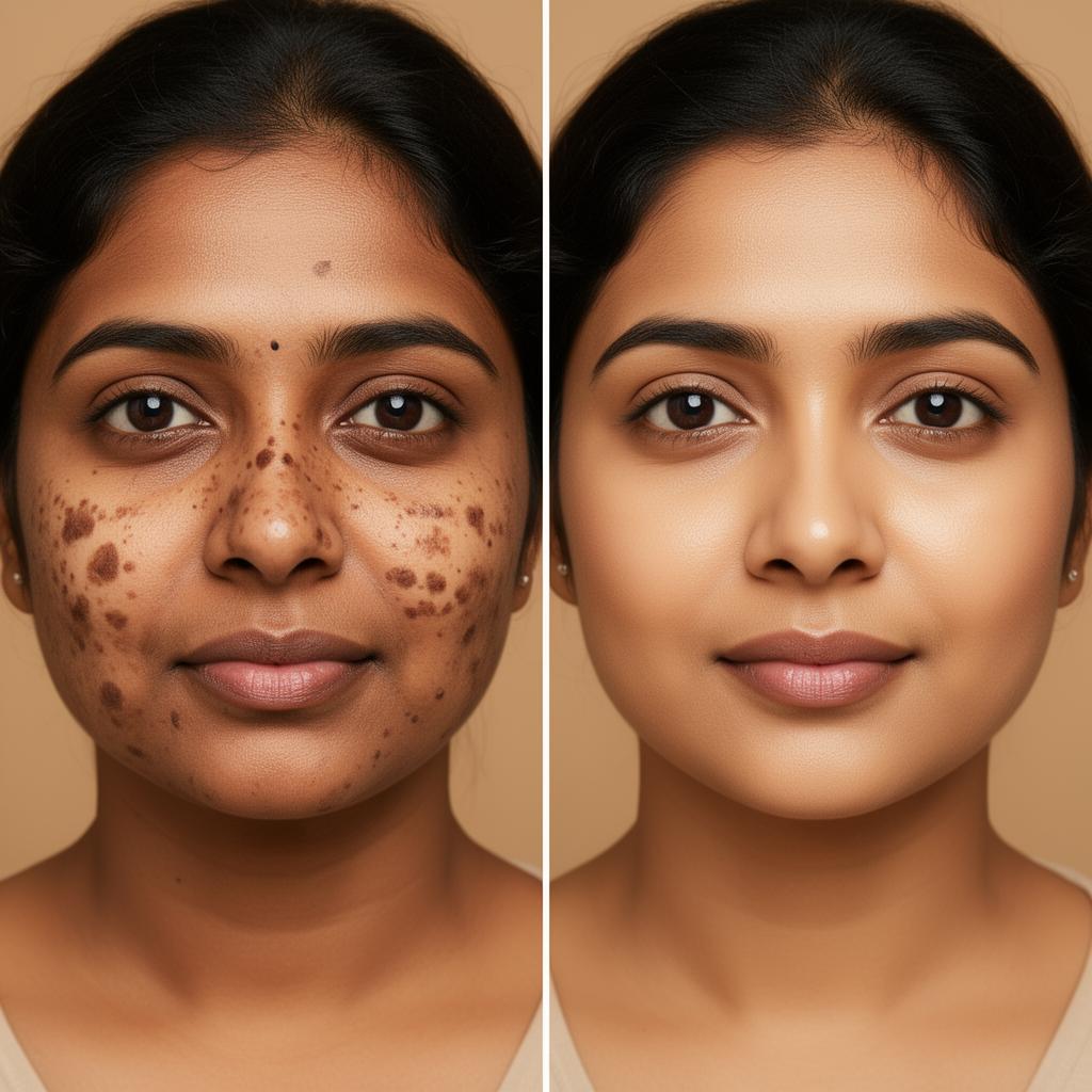 Case 02 · Melasma & pigmentation — before and after